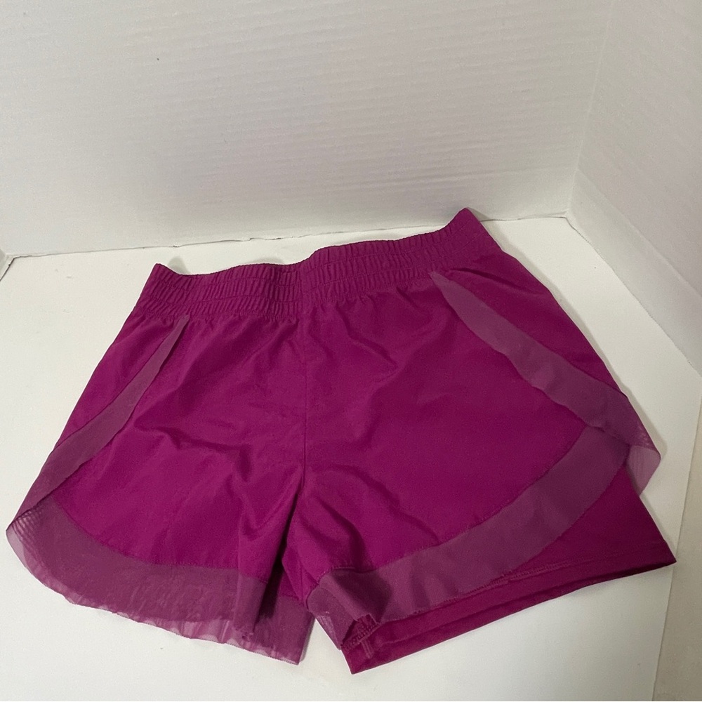 Pink Shorts Girls XL With Mesh Trimmed Overlay Layer 8